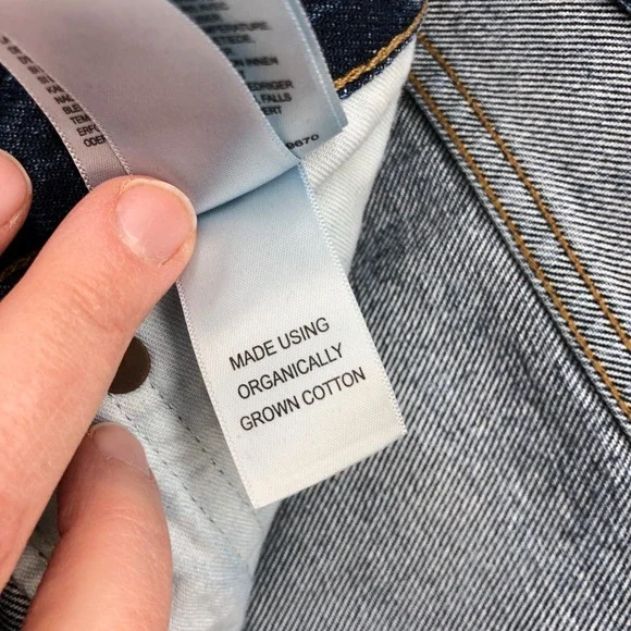 Agolde Clara Wide Leg Jeans Womens 24 00 Blue Denim Organic Cotton Mid Rise - Picture 6 of 7